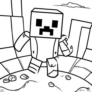 Creeper Minecraft Ausmalbild 22-23