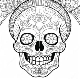 Detailed Blank Skull Diagram Coloring Page 23042-18189