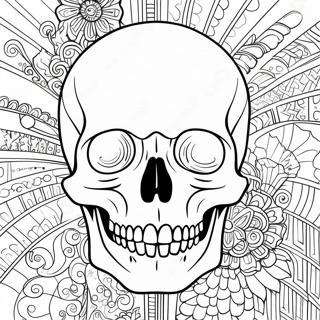 Detailed Blank Skull Diagram Coloring Page 23042-18190