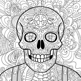 Detailed Blank Skull Diagram Coloring Page 23042-18191