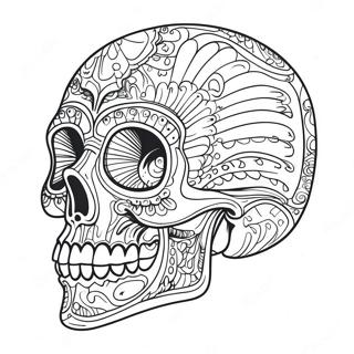 Detailed Blank Skull Diagram Coloring Page 23042-18192