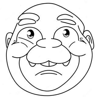 Funny Ugly Face Coloring Page 23083-18217