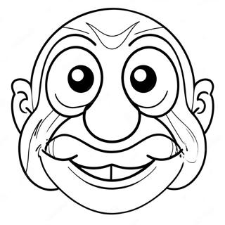 Funny Ugly Face Coloring Page 23083-18218