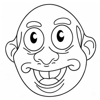 Funny Ugly Face Coloring Page 23083-18219