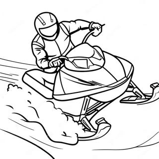 Fast Snowmobile Racing Coloring Page 23093-18246