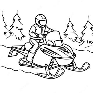 Fast Snowmobile Racing Coloring Page 23093-18248