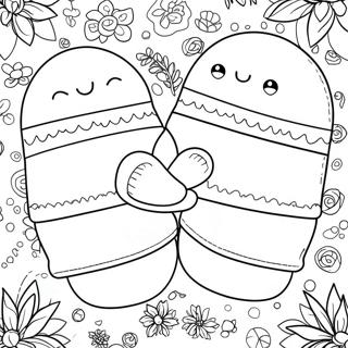 Cute Mittens Coloring Page 23132-18275