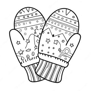 Cute Mittens Coloring Page 23132-18276