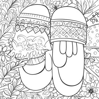 Colorful Winter Mittens Coloring Page 23133-18270