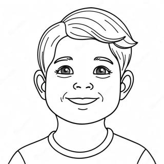 Portrait Coloring Page Of A Happy Child 23152-18285