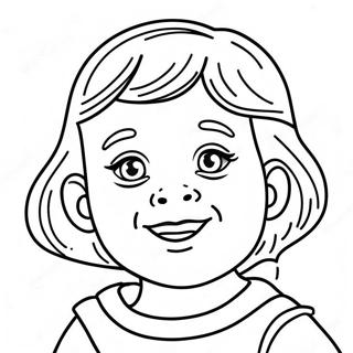 Portrait Coloring Page Of A Happy Child 23152-18286