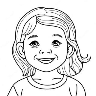 Portrait Coloring Page Of A Happy Child 23152-18287