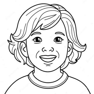 Portrait Coloring Page Of A Happy Child 23152-18288