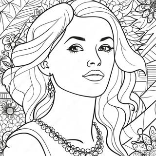 Beautiful Woman Portrait Coloring Page 23153-18284