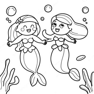 Ariel Sisters Coloring Pages