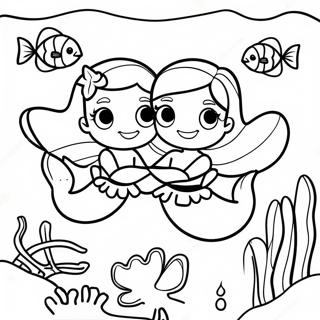 Ariel Sisters Underwater Adventure Coloring Page 23202-18312