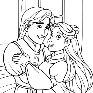 Rapunzel And Flynn Coloring Pages