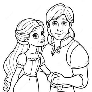 Rapunzel And Flynn Coloring Page 23312-18435