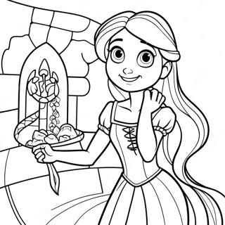 Rapunzel Și Flynn Pagini De Colorat