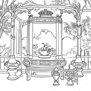 Chinoiserie Coloring Pages