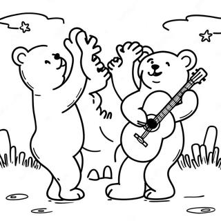 Grateful Dead Dancing Bears Coloring Page 23403-18478