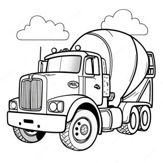 Cement Truck Coloring Pages