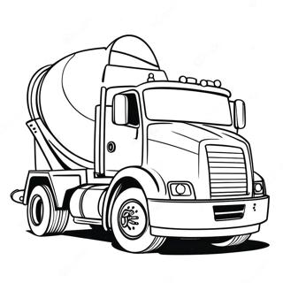 Cement Truck Coloring Page 23412-18474