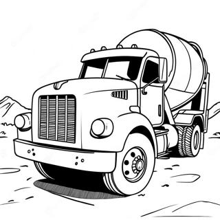 Cement Truck Coloring Page 23412-18476