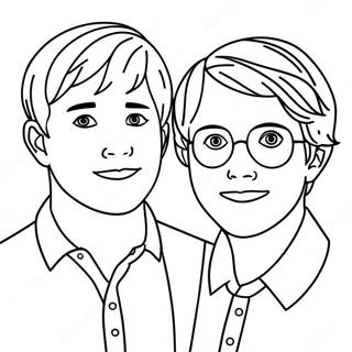 Sam And Colby Adventure Coloring Page 23433-18494