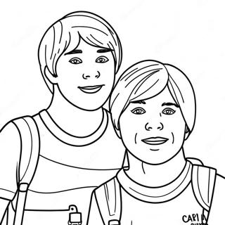 Sam And Colby Adventure Coloring Page 23433-18496