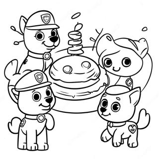 Paw Patrol Şükran Günü Boyama Sayfaları