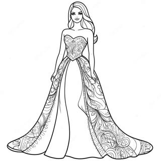 Barbie Dress Coloring Pages