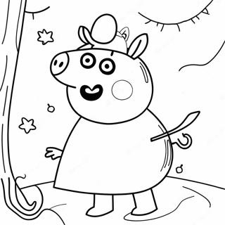 Peppa Pig Halloween Coloring Page 23532-18587