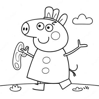 Peppa Pig In Spooky Costume Coloring Page 23533-18601