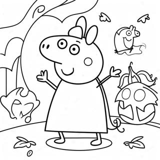 Peppa Pig In Spooky Costume Coloring Page 23533-18602