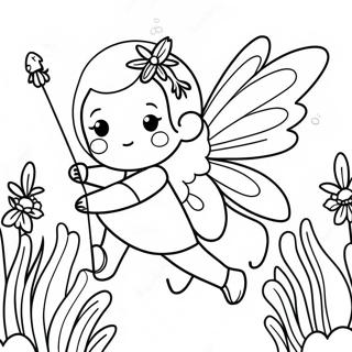 Charming Lavender Fairy Coloring Page 23543-18590