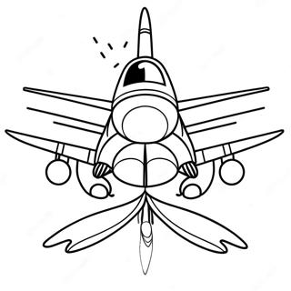 F18战斗机 涂色页