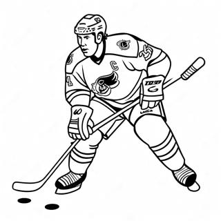 Nhl Ice Hockey Player In Action Coloring Page 23573-18605