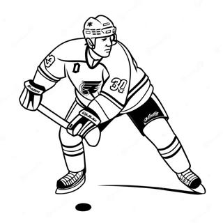 Nhl Ice Hockey Player In Action Coloring Page 23573-18606