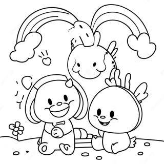 Rainbow Friends Lookies Coloring Pages