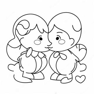 Sweet Love Moments Coloring Page 23593-18646