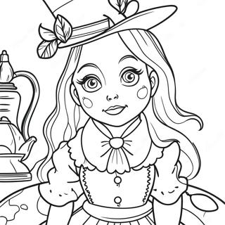 Steampunk Alice In Wonderland Coloring Pages