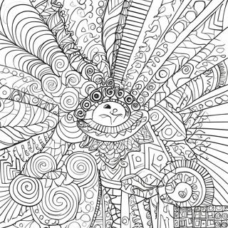 Trippy Geometric Patterns Coloring Page 23643-18681