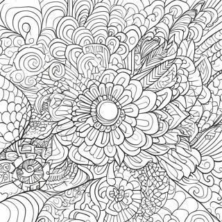 Trippy Geometric Patterns Coloring Page 23643-18682