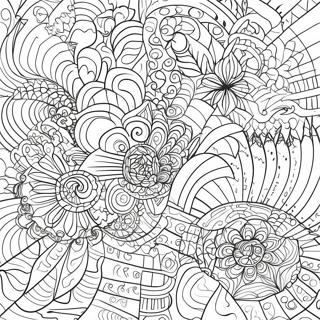 Trippy Geometric Patterns Coloring Page 23643-18684