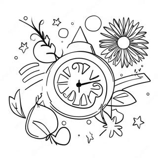 New Year Celebration Coloring Page 23722-18727