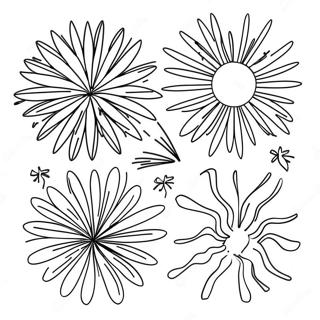 Festive New Year Fireworks Coloring Page 23723-18733