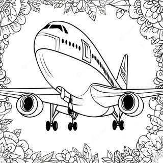 747 Airplane Coloring Page 23792-18795