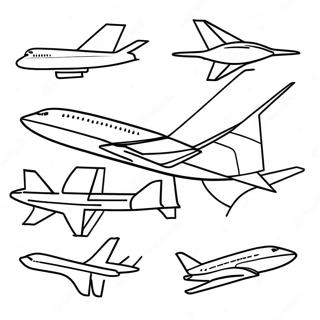 747 Airplane Flying High Coloring Page 23793-18798