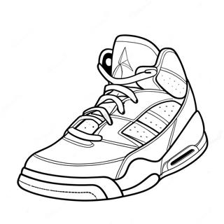 Cool Basketball Shoe Design Coloring Page 23813-18810